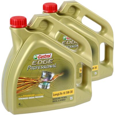 2x4 L Castrol Edge Professional Longlife Iii 5w-30 Für Vw 504.00/507.00 229.51: Castrol Edge Professional 15b19d 2x4 L Castrol Edge Professional Longlife Iii 5w-30 Für Vw 504.00/507.00 229.51: Castrol Edge Professional 15b19d
