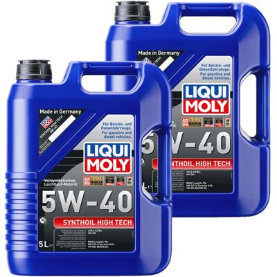 2x 5l Liqui Moly Motoröl Synthoil High Tech 5w-40 Passend Für Bmw Ll-98: 2x 5l Liqui Moly Motoröl Synthoil High Tech 5w-40 Passend Für Bmw Ll-98: