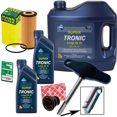 BGS technic KG Öl Wechsel Set+6l Aral Motoröl 1.8 2.0 Tfsi Tsi R Gti Rs Für Audi Vw Seat Skoda: Verschlussschraube, Ölwanne Audi: 06l103801 Audi: 6l103801 Seat: 6l10 BGS technic KG Öl Wechsel Set+6l Aral Motoröl 1.8 2.0 Tfsi Tsi R Gti Rs Für Audi Vw Seat Skoda: Verschlussschraube, Ölwanne Audi: 06l103801 Audi: 6l103801 Seat: 6l10