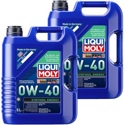 2x 5l Liqui Moly Motoröl Synthoil Energy 0w-40 Passend Für Acea A3/b4 Api Sn: 2x 5l Liqui Moly Motoröl Synthoil Energy 0w-40 Passend Für Acea A3/b4 Api Sn: