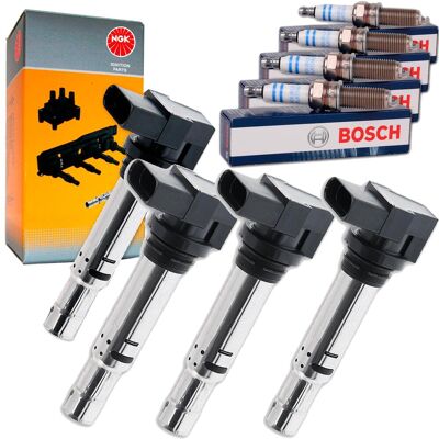 Ngk+bosch Zündspulen+zündkerzen 1.4 Tsi Tfsi Für Audi A3 8p Vw Touran Golf 5 6: Zündkerze Aravolt: Ar23313 Audi: 03c905601a Audi: 03c905601b Audi: 03f Ngk+bosch Zündspulen+zündkerzen 1.4 Tsi Tfsi Für Audi A3 8p Vw Touran Golf 5 6: Zündkerze Aravolt: Ar23313 Audi: 03c905601a Audi: 03c905601b Audi: 03f