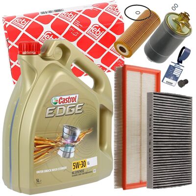 Febi Bilstein Febi Filter Set+5 L Castrol Motoröl 5w30 Für Vw 1.9 Tdi Golf 4 Bora Audi A3 8l: Teilesatz, Inspektion Audi: 074115562 Audi: 074115562s1 Skoda: 0741155 Febi Bilstein Febi Filter Set+5 L Castrol Motoröl 5w30 Für Vw 1.9 Tdi Golf 4 Bora Audi A3 8l: Teilesatz, Inspektion Audi: 074115562 Audi: 074115562s1 Skoda: 0741155