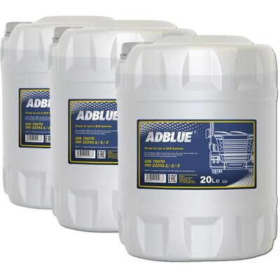 60l (3x20l) Adblue® Von Mannol Harnstofflösung Für Scr-diesel Kfz Pkw Auto Lkw: 60l (3x20l) Adblue® Von Mannol Harnstofflösung Für Scr-diesel Kfz Pkw Auto Lkw: