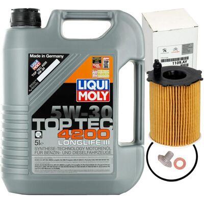 PSA Original Ölfilter+5w30 Liqui Moly Öl Passend Für Citroen Berlingo C3-c5 Peugeot: Ölwechsel Set Citroën: 1109ay Citroën: 1109t3 Citroën: 1109y2 Citroën PSA Original Ölfilter+5w30 Liqui Moly Öl Passend Für Citroen Berlingo C3-c5 Peugeot: Ölwechsel Set Citroën: 1109ay Citroën: 1109t3 Citroën: 1109y2 Citroën