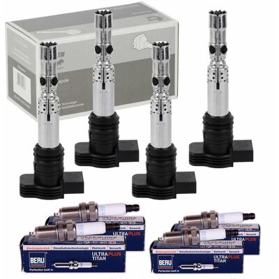 Hausmarke+BERU 4x Zündspule+ Beru Zündkerzen Für Audi A3 8l A4 B6 B7 A6 C5 Tt Vw Golf 4 Polo 9n: Vw: 06a905115 Vw: 06a905115a Vw: 06a905115b Vw: 06a905115c Vw: 06a90 Hausmarke+BERU 4x Zündspule+ Beru Zündkerzen Für Audi A3 8l A4 B6 B7 A6 C5 Tt Vw Golf 4 Polo 9n: Vw: 06a905115 Vw: 06a905115a Vw: 06a905115b Vw: 06a905115c Vw: 06a90