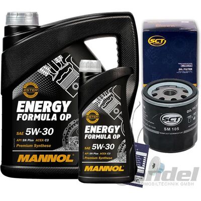 MANNOL - ENERGY FORMULA OP 7701 - 5W-30 - GM dexos2 - Ölwechselset MANNOL - ENERGY FORMULA OP 7701 - 5W-30 - GM dexos2 - Ölwechselset
