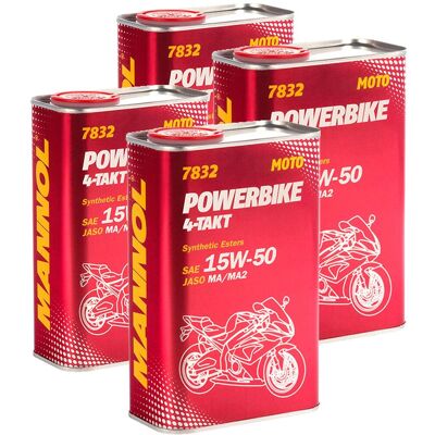 4l Mannol Powerbike Motoröl 15w-50 4-takt Motorradöl Scooter: Sae : 10w40 Api: Sm Jaso: Ma Jaso 4l Mannol Powerbike Motoröl 15w-50 4-takt Motorradöl Scooter: Sae : 10w40 Api: Sm Jaso: Ma Jaso