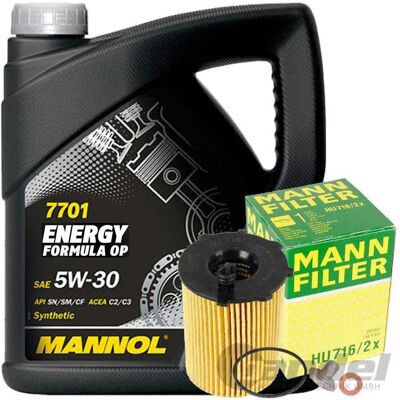 MANN-FILTER+MANNOL Mann Ölfilter+5l 5w30 Öl Passend Für Citroen Peugeot Ford Focus 1.4+1.6 Hdi Tdci: Ford: 1146063 Mazda: Y40110404 Peugeot: 0311.29 Renault: 7703075033 MANN-FILTER+MANNOL Mann Ölfilter+5l 5w30 Öl Passend Für Citroen Peugeot Ford Focus 1.4+1.6 Hdi Tdci: Ford: 1146063 Mazda: Y40110404 Peugeot: 0311.29 Renault: 7703075033