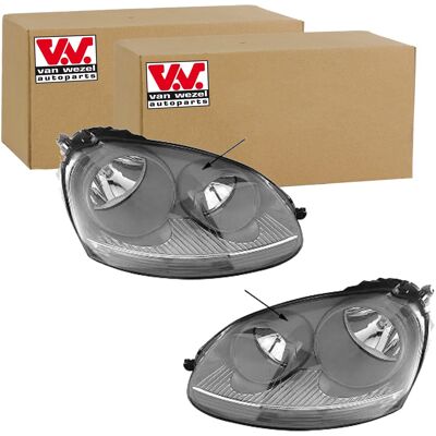 Van Wezel Scheinwerfer-Set - H7/H7, Weiß, für VW Golf/Jetta Van Wezel Scheinwerfer-Set - H7/H7, Weiß, für VW Golf/Jetta