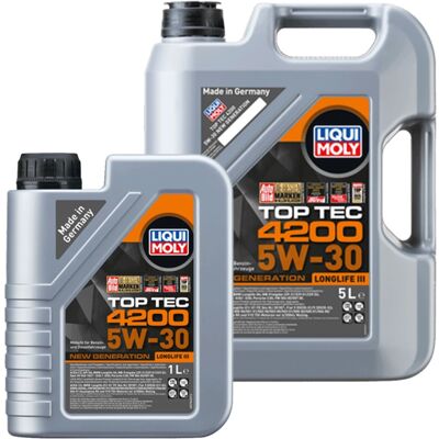 5l+1l Liqui Moly Motoröl Top Tec 4200 5w-30 Passend Für Vw 504.00 507.00: 5l+1l Liqui Moly Motoröl Top Tec 4200 5w-30 Passend Für Vw 504.00 507.00: