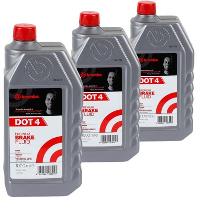 3x 1l Brembo Dot 4 Bremsflüssigkeit Auto Motorrad L04010: L 04010 3x 1l Brembo Dot 4 Bremsflüssigkeit Auto Motorrad L04010: L 04010