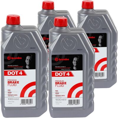 4x 1l Brembo Dot 4 Bremsflüssigkeit Auto Motorrad L04010: Bremsflüssigkeit Bosch: 1987479107 Textar: 95002200 4x 1l Brembo Dot 4 Bremsflüssigkeit Auto Motorrad L04010: Bremsflüssigkeit Bosch: 1987479107 Textar: 95002200