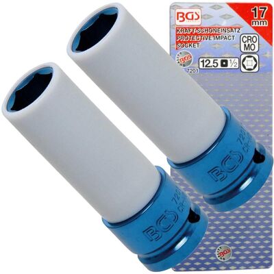 BGS technic KG 2x Bgs Felgen-schlagschrauber-nuss Sw 17mm Radbolzen Impact Radnuß Schon-einsatz: BGS technic KG 2x Bgs Felgen-schlagschrauber-nuss Sw 17mm Radbolzen Impact Radnuß Schon-einsatz: