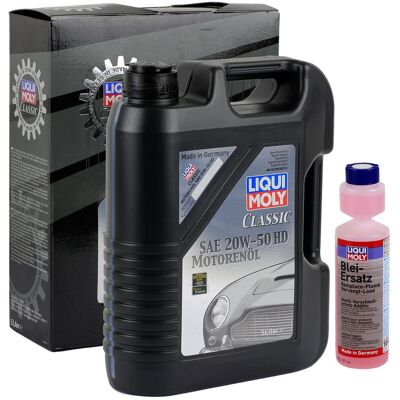 1x250ml Blei-ersatz+1x5l Liqui Moly Motoröl Classic 20w-50 Hd Mineralisch: Liqui Moly 1129+1010 1x250ml Blei-ersatz+1x5l Liqui Moly Motoröl Classic 20w-50 Hd Mineralisch: Liqui Moly 1129+1010