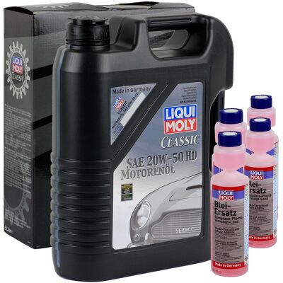 1x5l Liqui Moly Motoröl 20w-50hd Mineralisch+4x250ml Liqui Moly Bleiersatz: 1x5l Liqui Moly Motoröl 20w-50hd Mineralisch+4x250ml Liqui Moly Bleiersatz: