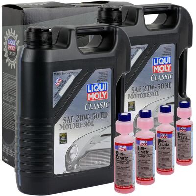 2x5l Liqui Moly Motoröl Sae 20w-50 Hd Mineralisch+4x250ml Liqui Moly Blei-ersatz: Liqui Moly 1129+1010 2x5l Liqui Moly Motoröl Sae 20w-50 Hd Mineralisch+4x250ml Liqui Moly Blei-ersatz: Liqui Moly 1129+1010