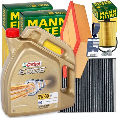 MANN-FILTER Mann Filterset+castrol 5w30 Öl Passend Für 2.0 Tdi Vw Tiguan Passat Skoda Kodiaq: Luftfilter Vag: 3q0129620 1a First Automotive: A63361 Automega: 2467 MANN-FILTER Mann Filterset+castrol 5w30 Öl Passend Für 2.0 Tdi Vw Tiguan Passat Skoda Kodiaq: Luftfilter Vag: 3q0129620 1a First Automotive: A63361 Automega: 2467
