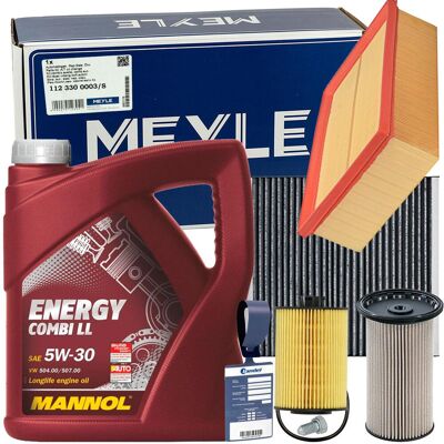 Meyle Inspektionspaket+mannol 5w30 Für 1.6+2.0 Tdi Audi A3 Vw Golf 7 Octavia: Filter-satz Audi: 03n115562 Audi: 5q0127177 Audi: 5q0127177b Audi: 5q012 Meyle Inspektionspaket+mannol 5w30 Für 1.6+2.0 Tdi Audi A3 Vw Golf 7 Octavia: Filter-satz Audi: 03n115562 Audi: 5q0127177 Audi: 5q0127177b Audi: 5q012