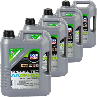 4x5l Liqui Moly Motoröl Special Tec Aa 0w-20 Passend Für Api Sq Ilsac Gf-7a: Liqui Moly 9734 4x5l Liqui Moly Motoröl Special Tec Aa 0w-20 Passend Für Api Sq Ilsac Gf-7a: Liqui Moly 9734