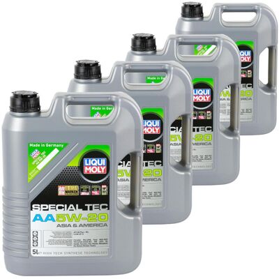 4x5l Liqui Moly Motoröl Special Tec Aa 5w-20 Passend Für Api Sq Ilsac Gf-7a: Liqui Moly 7532 4x5l Liqui Moly Motoröl Special Tec Aa 5w-20 Passend Für Api Sq Ilsac Gf-7a: Liqui Moly 7532