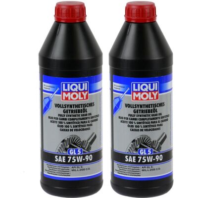 2x 1l Liqui Moly Vollsynthetisches Getriebeöl 75w90 Gl5 Mil-l 2105 C: Liqui Moly 1414 2x 1l Liqui Moly Vollsynthetisches Getriebeöl 75w90 Gl5 Mil-l 2105 C: Liqui Moly 1414