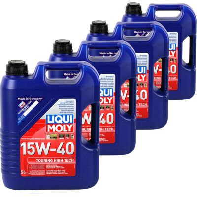 4x5l Liqui Moly Motoröl Touring High Tech 15w-40 Passend Für Acea A3/b4/e2: Liqui Moly 1096 4x5l Liqui Moly Motoröl Touring High Tech 15w-40 Passend Für Acea A3/b4/e2: Liqui Moly 1096