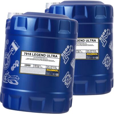 2x 10l Mannol Legend Ultra 0w-20 Passend Für Gm Dexos1 Gen2 Wss-m2c947-a/b1 Gf6a: 2x 10l Mannol Legend Ultra 0w-20 Passend Für Gm Dexos1 Gen2 Wss-m2c947-a/b1 Gf6a: