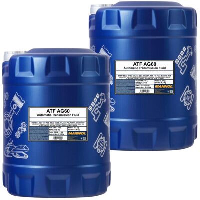 2x 10l Mannol Getriebeöl Atf Ag60 Zf S671 090 310/311/312 Für Audi/vw G 06: 2x 10l Mannol Getriebeöl Atf Ag60 Zf S671 090 310/311/312 Für Audi/vw G 06: