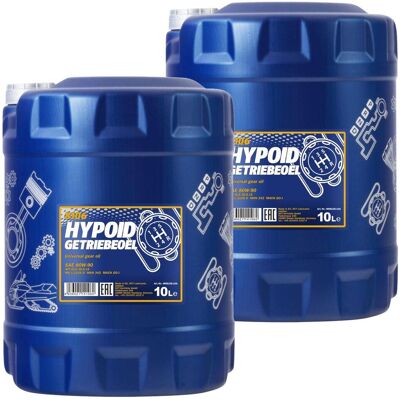 2x 10l Mannol Getriebeöl 80w-90 Api Gl 4/gl 5 Ls Mil-l 2105 D Man 342: 2x 10l Mannol Getriebeöl 80w-90 Api Gl 4/gl 5 Ls Mil-l 2105 D Man 342: