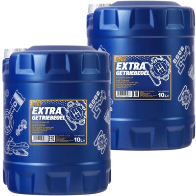 2x 10l Mannol Getriebeöl Extra Sae 75w-90 Api Gl 4/gl 5 Ls Man 342 Typ: 2x 10l Mannol Getriebeöl Extra Sae 75w-90 Api Gl 4/gl 5 Ls Man 342 Typ: