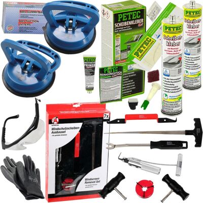 Hausmarke Kfz Geklebte Windschutz-scheiben Ausbau-werkzeug Gummisauger Kleber-set 2x 310ml: Hausmarke Kfz Geklebte Windschutz-scheiben Ausbau-werkzeug Gummisauger Kleber-set 2x 310ml: