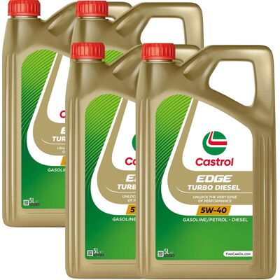 4x5l Castrol Edge Turbo Diesel Für 5w-40 Vw 505.00 505.01 Mb 226.5 229.31 229.51: 4x5l Castrol Edge Turbo Diesel Für 5w-40 Vw 505.00 505.01 Mb 226.5 229.31 229.51: