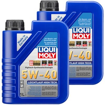 2x1l Liqui Moly Leichtlauf High Tech 5w40 Passend Für Mb 229.5 Bmw Ll-01 Api Sp: 3863 2x1l Liqui Moly Leichtlauf High Tech 5w40 Passend Für Mb 229.5 Bmw Ll-01 Api Sp: 3863