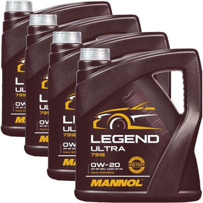 4x4l Mannol 7918 Legend Ultra Sae 0w20 Passend Für Api Sp Rc Gm Dexos1 Gen2 Ford: 7918 4x4l Mannol 7918 Legend Ultra Sae 0w20 Passend Für Api Sp Rc Gm Dexos1 Gen2 Ford: 7918