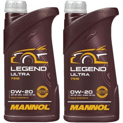 2x1l Mannol 7918 Legend Ultra Sae 0w20 Passend Für Api Sp Rc Gm Dexos1 Gen2 Ford: Mannol 7918 2x1l Mannol 7918 Legend Ultra Sae 0w20 Passend Für Api Sp Rc Gm Dexos1 Gen2 Ford: Mannol 7918
