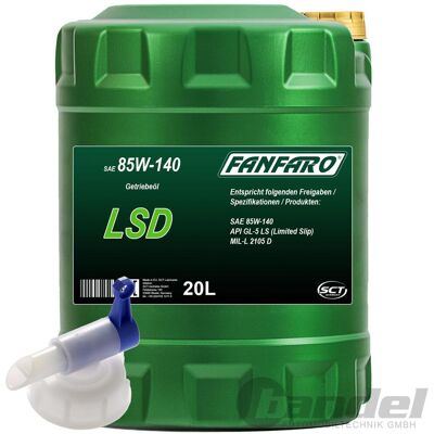 SCT GERMANY 20 Liter Fanfaro Lsd 85w-140 Gl-5 Getriebeöl Auf Mineralölbasis + Hahn: SCT GERMANY 20 Liter Fanfaro Lsd 85w-140 Gl-5 Getriebeöl Auf Mineralölbasis + Hahn: