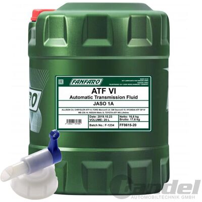 20 Liter Fanfaro Getriebeöl Automatik + Hahn Atf Vi Jaso 1a Allison C4: 20 Liter Fanfaro Getriebeöl Automatik + Hahn Atf Vi Jaso 1a Allison C4: