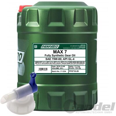FANFARO Max 7 75W-80 - Ford WSS-M2C200-D2 - Getriebeöl FANFARO Max 7 75W-80 - Ford WSS-M2C200-D2 - Getriebeöl