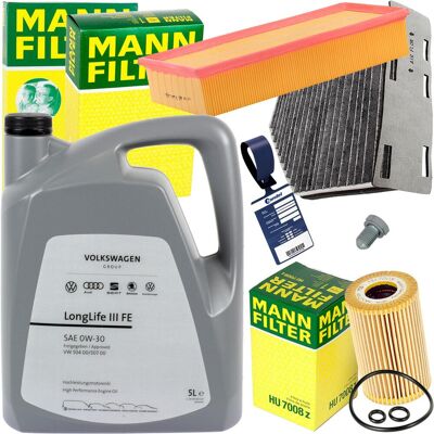 MANN-FILTER Mann Filterset+5l Oe Vw Ll3 Motoröl Passend Für Audi A3 Vw Golf 5 Passat Touran: Luftfilter Vag: 1k0129620d Vag: 1k0129620f Vag: 1k0129620g Vag: 3c012 MANN-FILTER Mann Filterset+5l Oe Vw Ll3 Motoröl Passend Für Audi A3 Vw Golf 5 Passat Touran: Luftfilter Vag: 1k0129620d Vag: 1k0129620f Vag: 1k0129620g Vag: 3c012