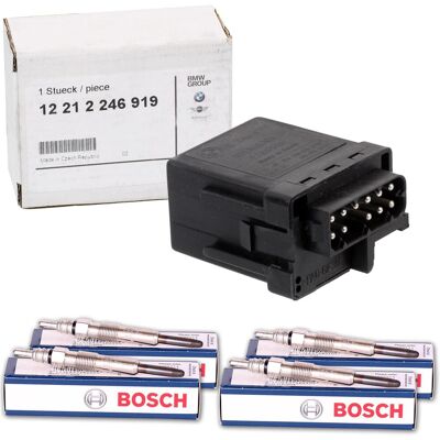 Original Bmw Steuergerät Glühzeit + 4x Bosch Glühkerzen Passend Für Bmw E46 E39: Original Bmw Steuergerät Glühzeit + 4x Bosch Glühkerzen Passend Für Bmw E46 E39: