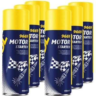 SCT - MANNOL 6x 450ml Mannol Motor Starter Spray Kalt-starthilfe Starter Sartpilot Kaltstart: SCT - MANNOL 6x 450ml Mannol Motor Starter Spray Kalt-starthilfe Starter Sartpilot Kaltstart: