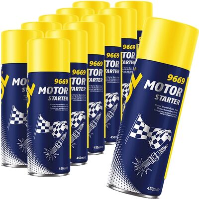 SCT - MANNOL 12x 450ml Mannol Motor Starter Spray Kalt-starthilfe Starter Sartpilot Kaltstart: SCT - MANNOL 12x 450ml Mannol Motor Starter Spray Kalt-starthilfe Starter Sartpilot Kaltstart: