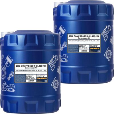 2x 10l = 20l Mannol Kompressor Öl Iso 100 Din 51506 Siemens Tlv 9013: 2x 10l = 20l Mannol Kompressor Öl Iso 100 Din 51506 Siemens Tlv 9013: