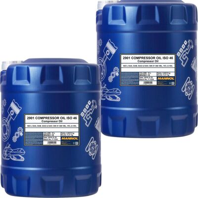 2x 10l = 20l Mannol Kompressor Öl Iso 46 Siemens Tlv 9013 Iso Dp 6521: 2x 10l = 20l Mannol Kompressor Öl Iso 46 Siemens Tlv 9013 Iso Dp 6521: