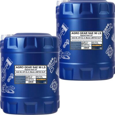 2x 10l Mannol 8110 Agro Gear 90 Ls Getriebeöl Manuelle Getriebe Api Gl-5 Sae 90: 2x 10l Mannol 8110 Agro Gear 90 Ls Getriebeöl Manuelle Getriebe Api Gl-5 Sae 90: