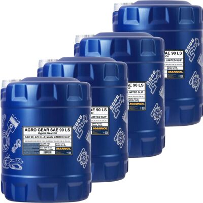 4x 10l Mannol 8110 Agro Gear 90 Ls Getriebeöl Manuelle Getriebe Sae 90 Api Gl-5: 4x 10l Mannol 8110 Agro Gear 90 Ls Getriebeöl Manuelle Getriebe Sae 90 Api Gl-5: