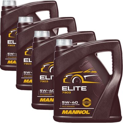4x5l Mannol Sae 5w-40 Elite Motoröl Passend Für Vw 502/505.00 Mb 229.5 Bmw Ll01: 4x5l Mannol Sae 5w-40 Elite Motoröl Passend Für Vw 502/505.00 Mb 229.5 Bmw Ll01:
