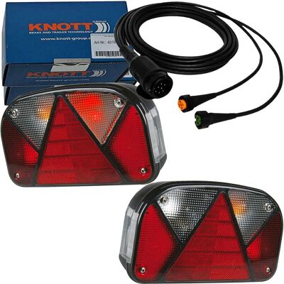 2x Knott Heckleuchten Multipoint 2 Rückleuchte Rücklicht + 5m Kabel-satz 13-pol: Knott / Aspöck 401627.001 + 401627.001 + 401801.001 2x Knott Heckleuchten Multipoint 2 Rückleuchte Rücklicht + 5m Kabel-satz 13-pol: Knott / Aspöck 401627.001 + 401627.001 + 401801.001
