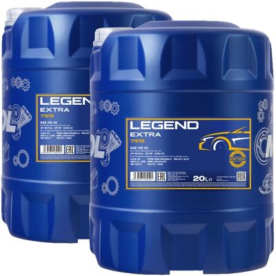 2x 20l Mannol Legend Extra 0w30 Motoröl Passend Für Bmw Ll-12fe Mb 229.61 Api Sn: 2x 20l Mannol Legend Extra 0w30 Motoröl Passend Für Bmw Ll-12fe Mb 229.61 Api Sn: