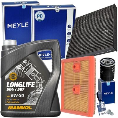 MEYLE - Filterset + Mannol 5W30 - VW-Gruppe - Ersatzteilset MEYLE - Filterset + Mannol 5W30 - VW-Gruppe - Ersatzteilset